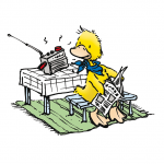 Ente hört Radio